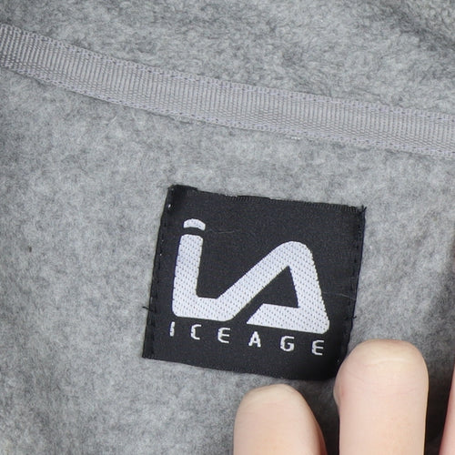 Ice Age Men's Grey Full Zip Fleece Sweatshirt Size L