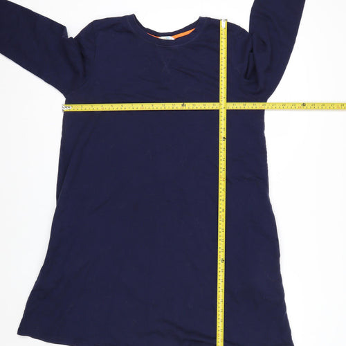 Boden Women Blue Cotton Long Sleeve Shift Dress UK 14