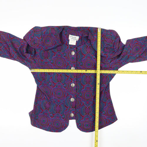 Lady Carol Women's Multicoloured Paisley Long Sleeve Blouse Size 10