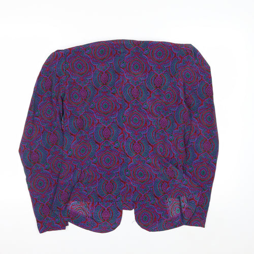 Lady Carol Women's Multicoloured Paisley Long Sleeve Blouse Size 10