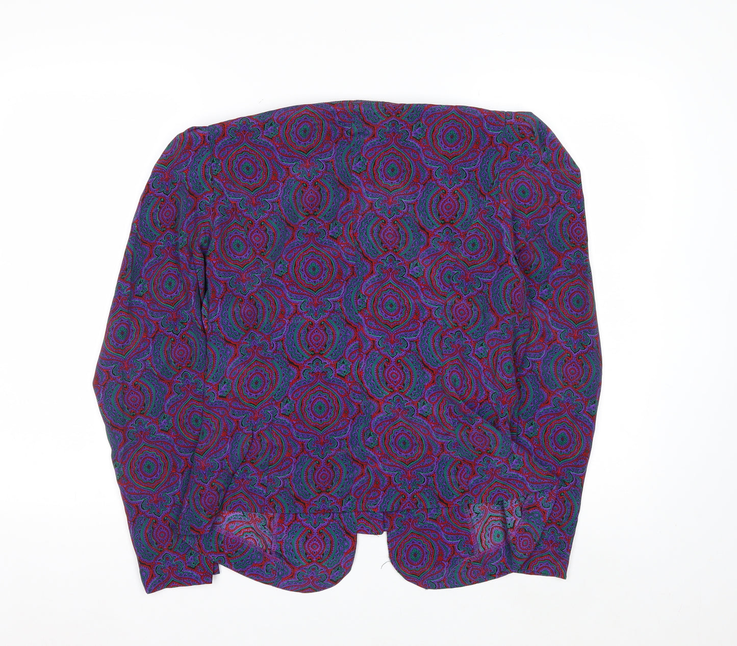 Lady Carol Women's Multicoloured Paisley Long Sleeve Blouse Size 10
