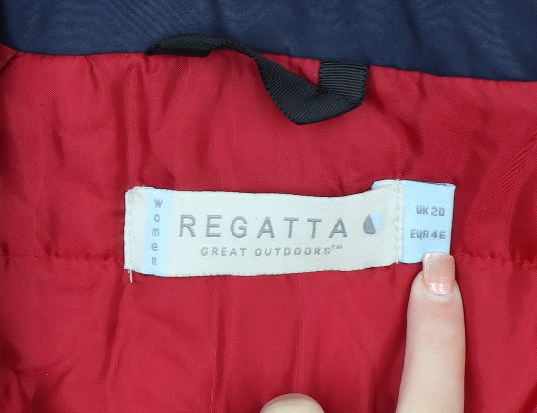 Regatta Women's Red Waterproof Parka Jacket Size 20 Lined Hooded