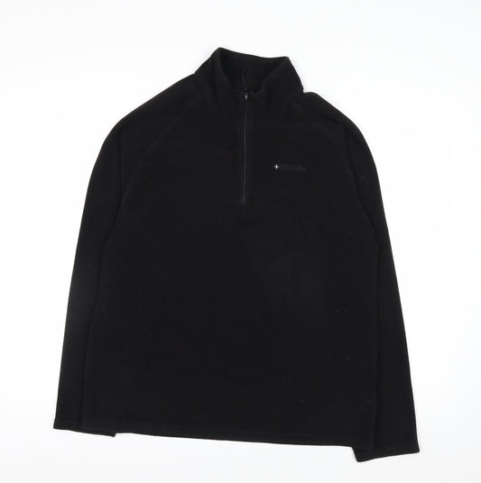 Mountain Warehouse Mens Black Fleece Pullover Sweatshirt L