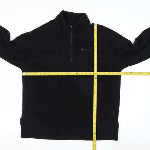 Mountain Warehouse Mens Black Fleece Pullover Sweatshirt L