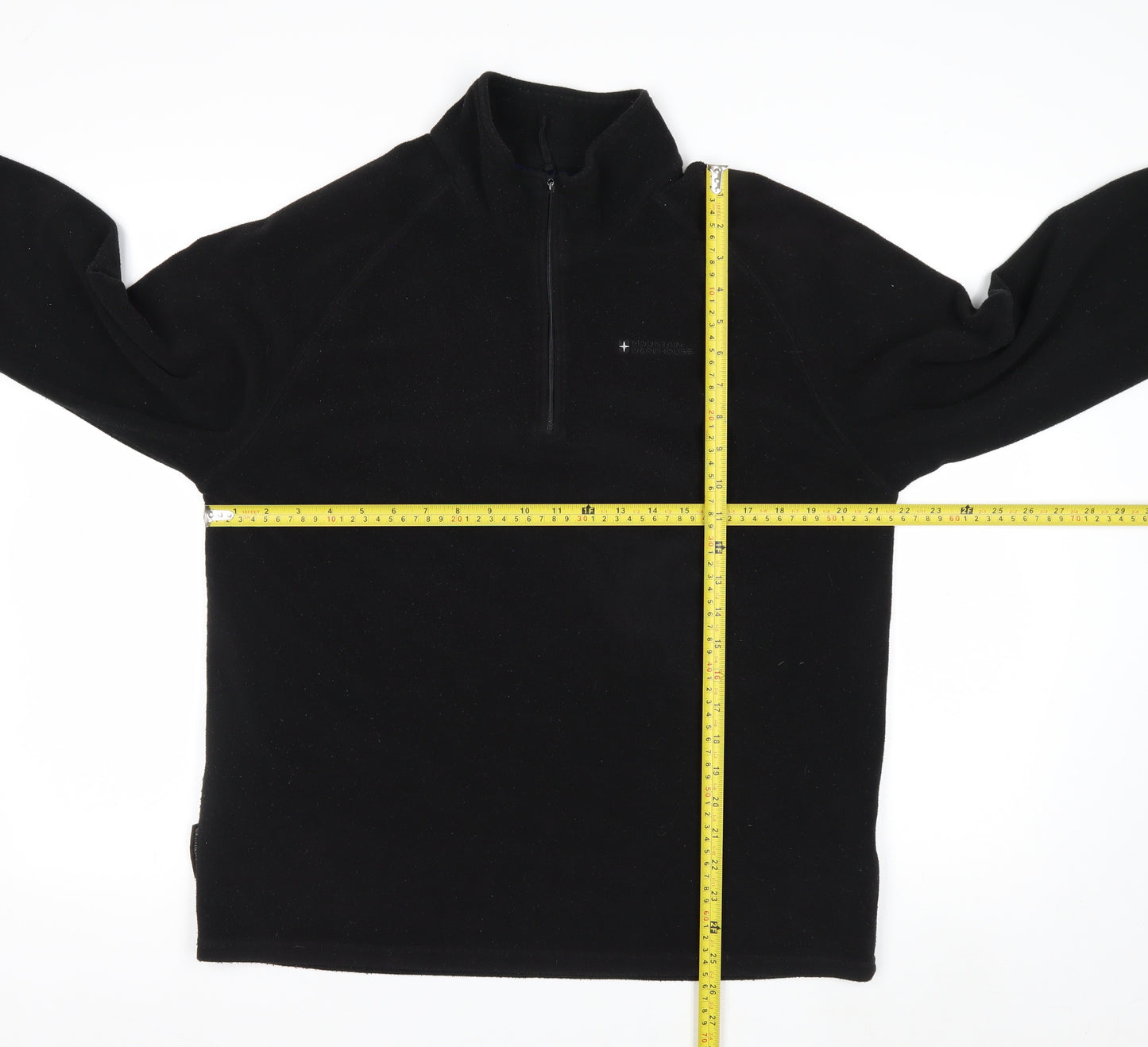 Mountain Warehouse Mens Black Fleece Pullover Sweatshirt L