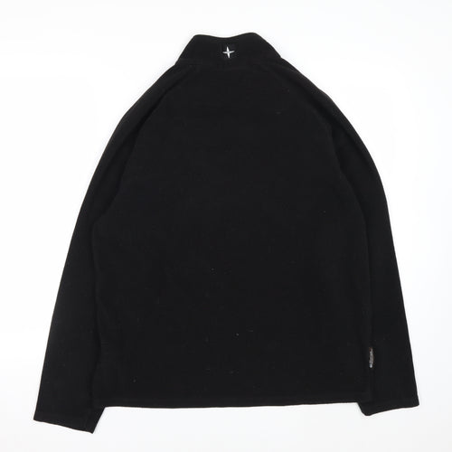 Mountain Warehouse Mens Black Fleece Pullover Sweatshirt L