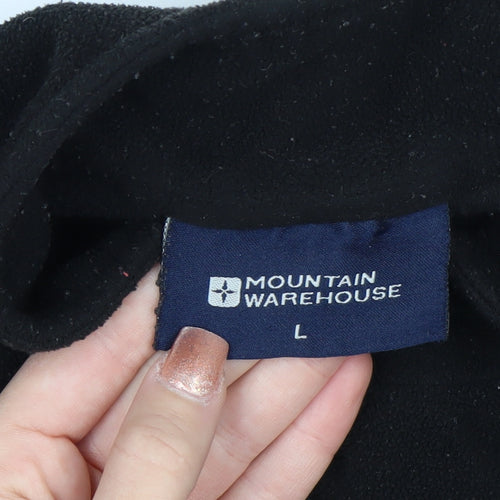 Mountain Warehouse Mens Black Fleece Pullover Sweatshirt L