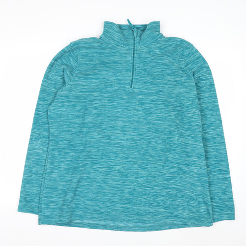 Mountain Warehouse Womens Blue 1/2 Zip Pullover Sweatshirt UK 20