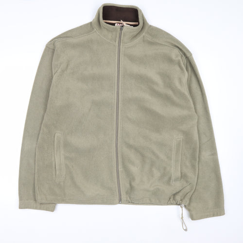 EWM Men’s Green Fleece Full Zip Sweatshirt XL Regular Fit