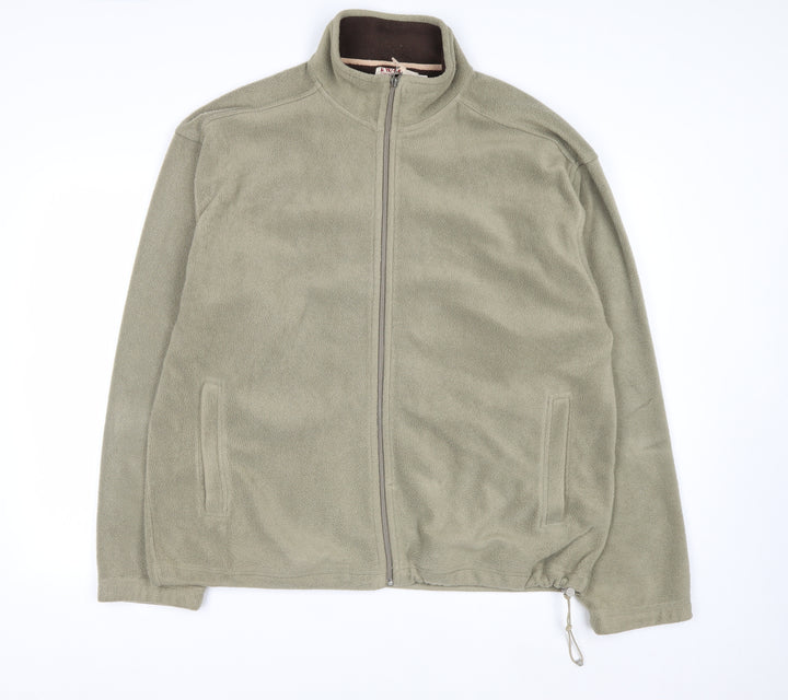 EWM Men’s Green Fleece Full Zip Sweatshirt XL Regular Fit