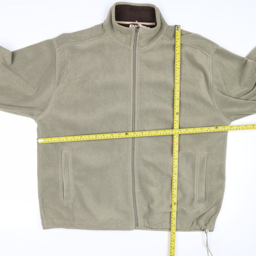 EWM Men’s Green Fleece Full Zip Sweatshirt XL Regular Fit