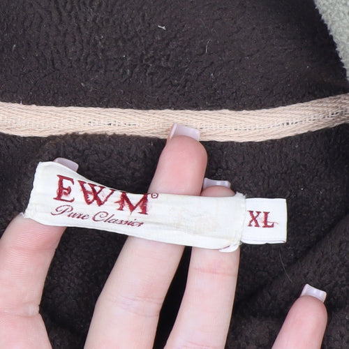 EWM Men’s Green Fleece Full Zip Sweatshirt XL Regular Fit