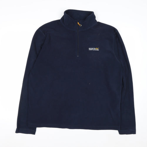 Regatta Men’s Blue Fleece 1/4 Zip Pullover Sweatshirt L