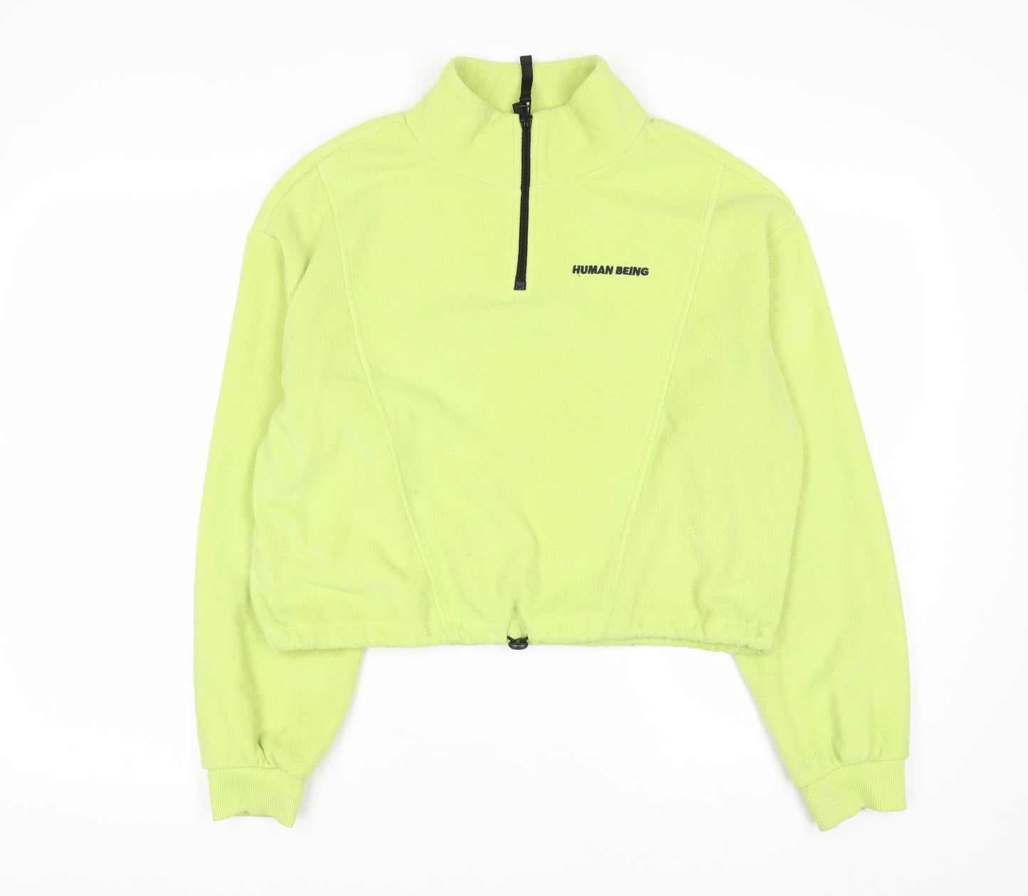 H&M Divided Women’s Green 1/2 Zip Fleece Pullover Sweatshirt S
