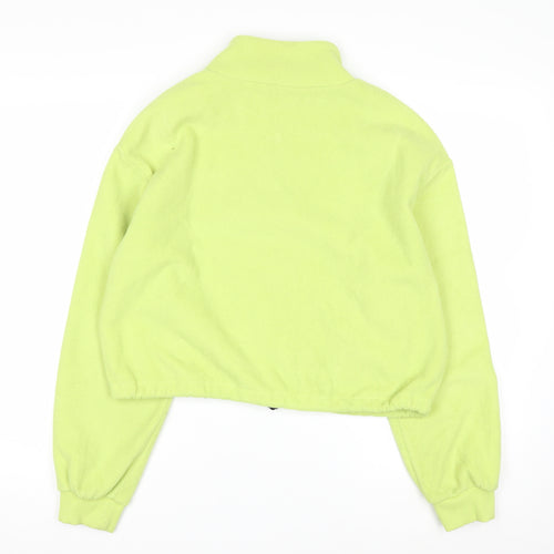 H&M Divided Women’s Green 1/2 Zip Fleece Pullover Sweatshirt S