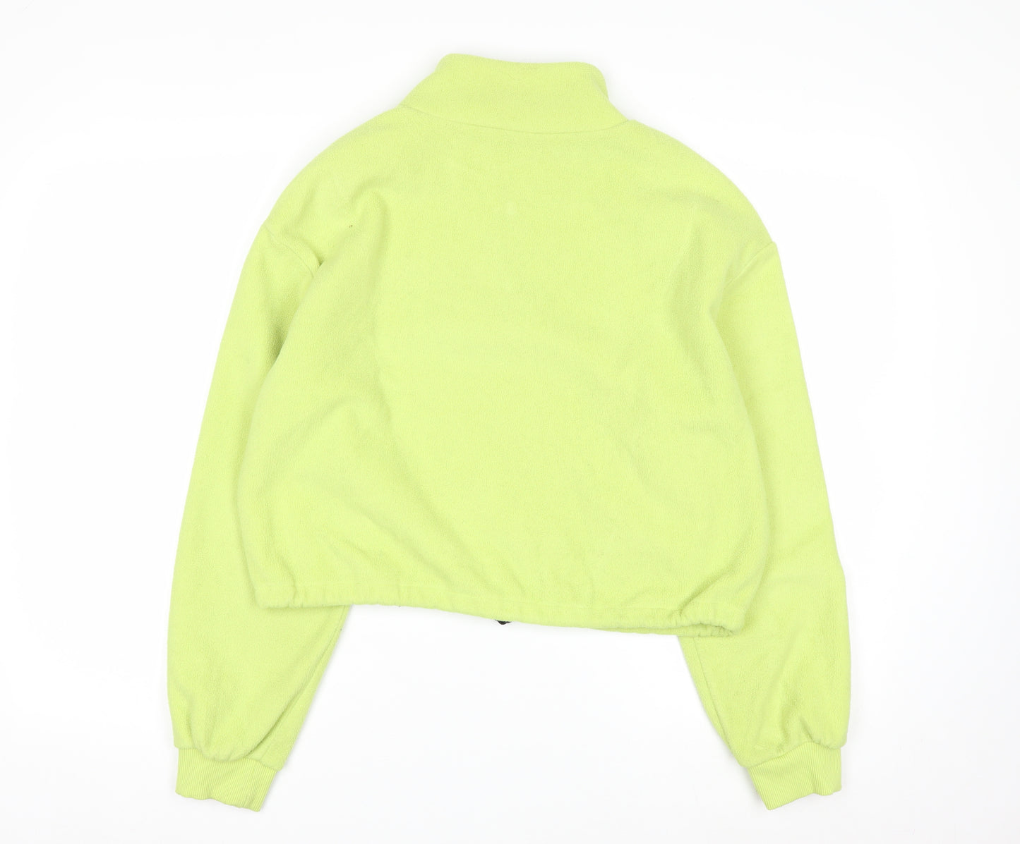 H&M Divided Women’s Green 1/2 Zip Fleece Pullover Sweatshirt S