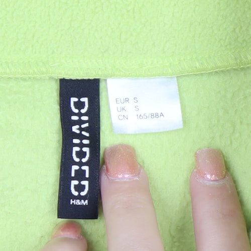 H&M Divided Women’s Green 1/2 Zip Fleece Pullover Sweatshirt S