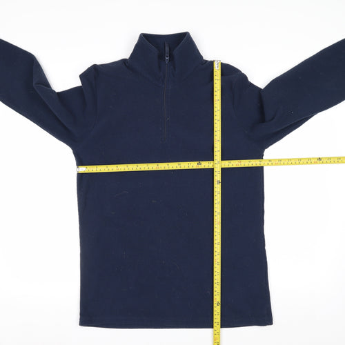 Mountain Warehouse Men’s Blue 1/4 Zip Fleece Pullover Sweatshirt M