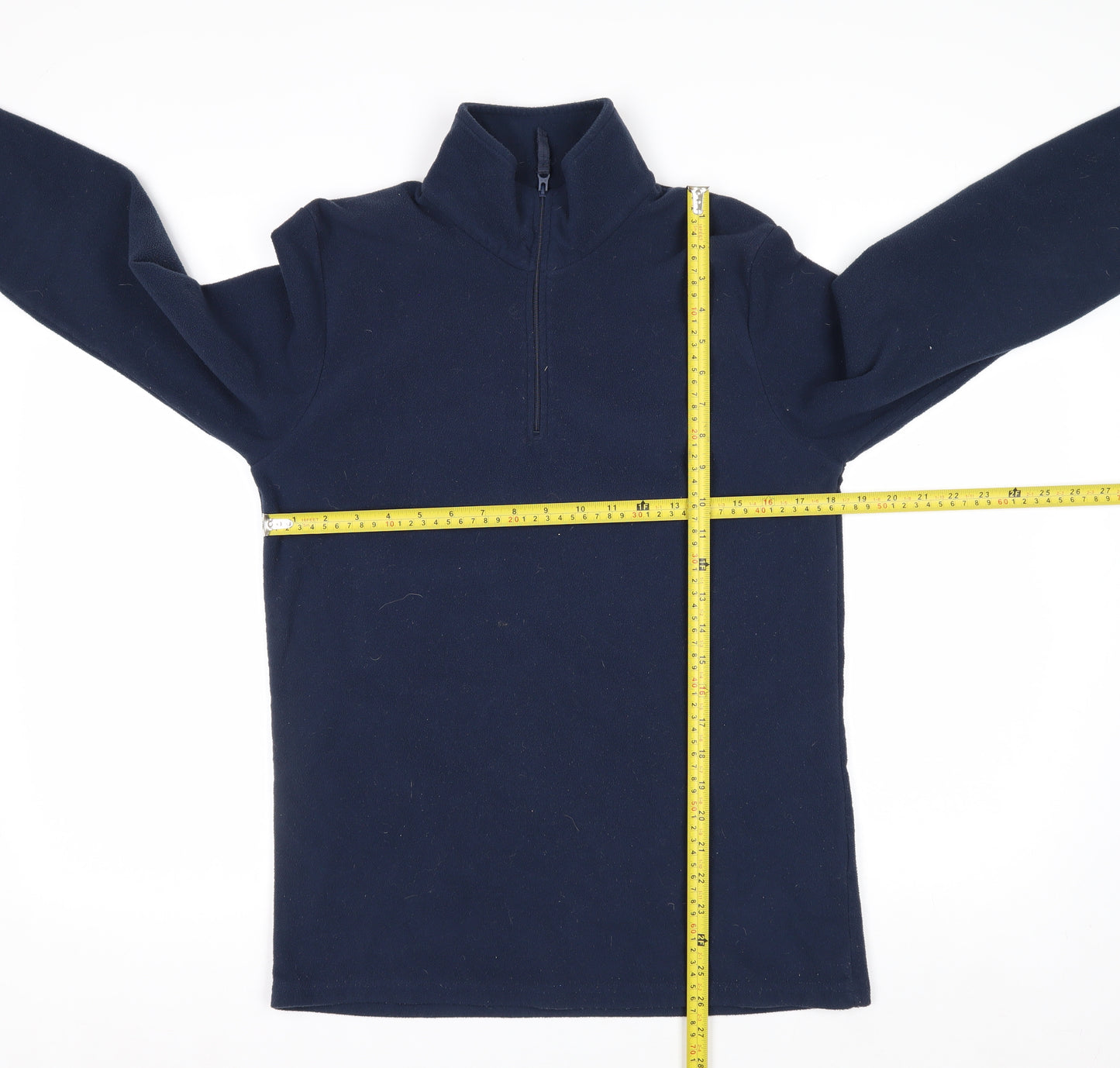 Mountain Warehouse Men’s Blue 1/4 Zip Fleece Pullover Sweatshirt M