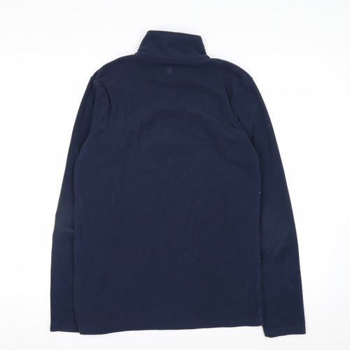 Mountain Warehouse Men’s Blue 1/4 Zip Fleece Pullover Sweatshirt M