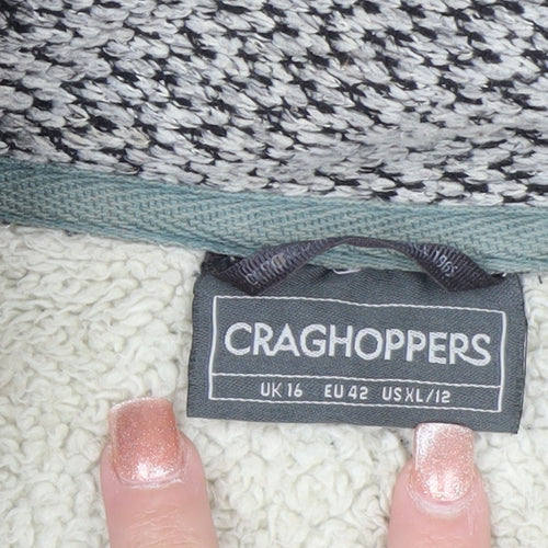 Craghoppers Women’s Grey Full Zip Fleece Sweatshirt UK 16