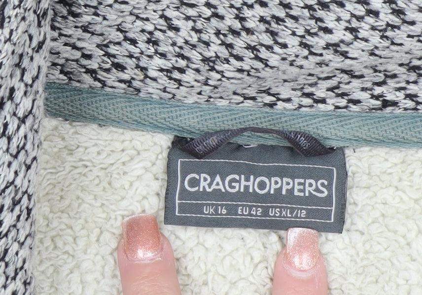 Craghoppers Women’s Grey Full Zip Fleece Sweatshirt UK 16