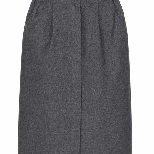 Slimma Women Grey Wool Blend Midi Pencil Skirt Size 14