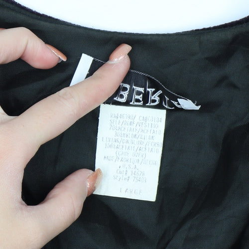 Roberta Women's Black Velvet Cropped Tuxedo Blazer Size L