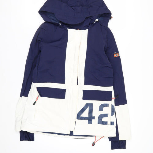 Quba & Co Women's Blue Waterproof Hooded Ski Jacket Size S