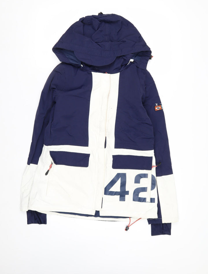 Quba & Co Women's Blue Waterproof Hooded Ski Jacket Size S