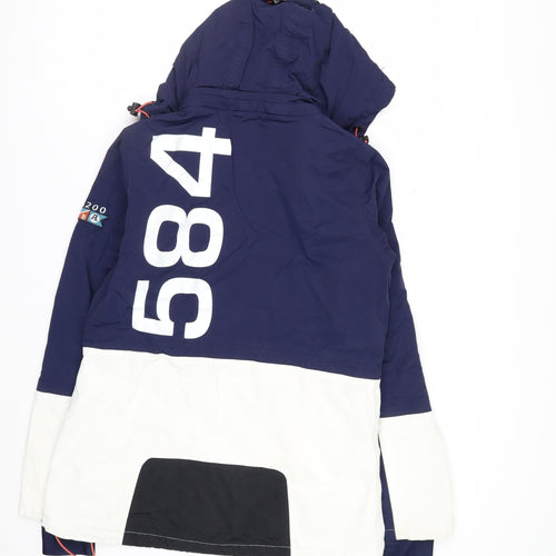 Quba & Co Women's Blue Waterproof Hooded Ski Jacket Size S