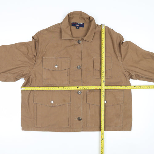 Polo Sport Ralph Lauren Women Brown Cotton Utility Jacket M