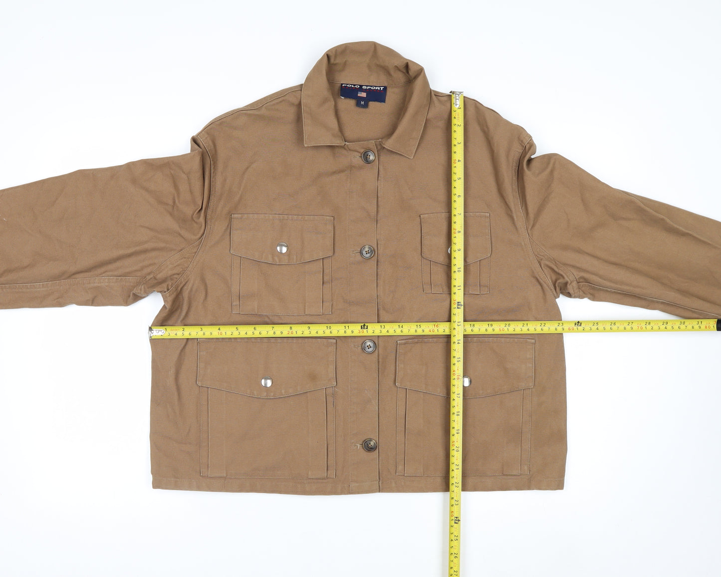 Polo Sport Ralph Lauren Women Brown Cotton Utility Jacket M