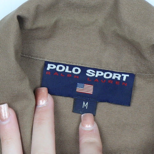Polo Sport Ralph Lauren Women Brown Cotton Utility Jacket M
