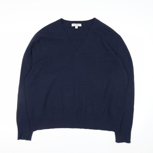 Marks and Spencer Men’s Blue Cashmere V-Neck Jumper XL