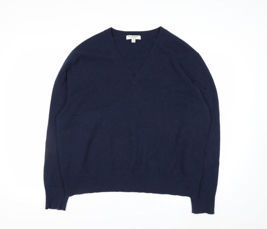 Marks and Spencer Men’s Blue Cashmere V-Neck Jumper XL