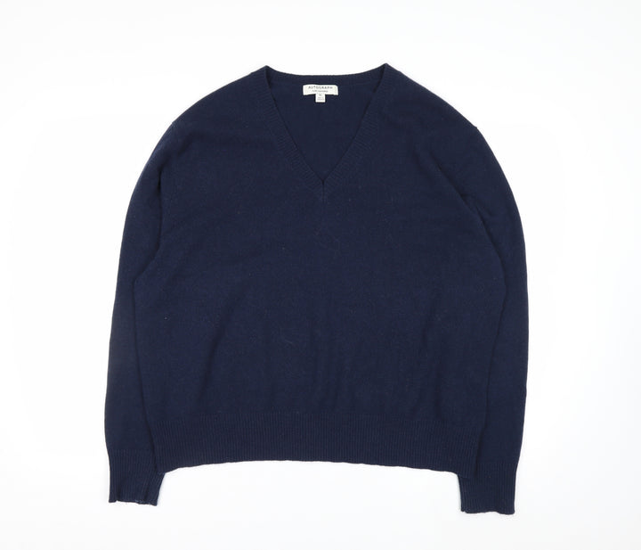 Marks and Spencer Men’s Blue Cashmere V-Neck Jumper XL