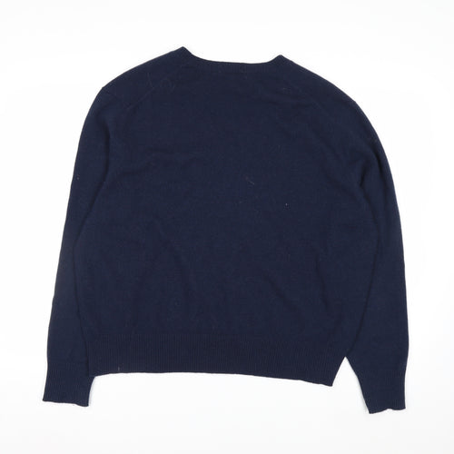 Marks and Spencer Men’s Blue Cashmere V-Neck Jumper XL