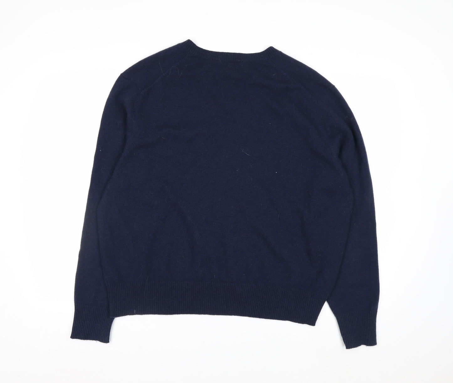 Marks and Spencer Men’s Blue Cashmere V-Neck Jumper XL