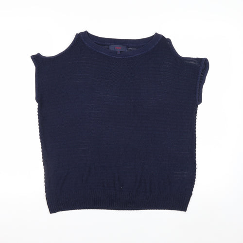 Next Women’s Blue Cold Shoulder Knit Jumper Size 10