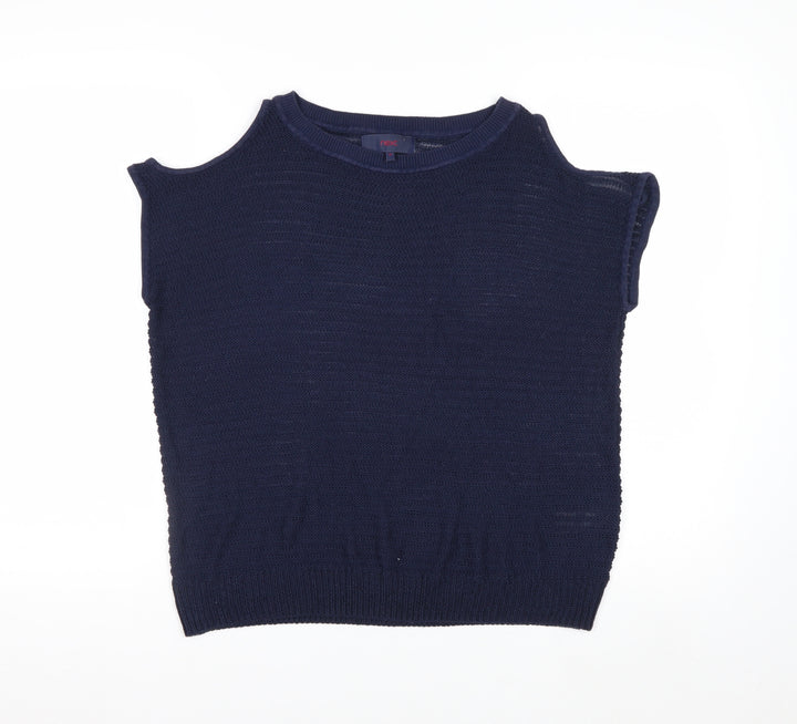 Next Women’s Blue Cold Shoulder Knit Jumper Size 10