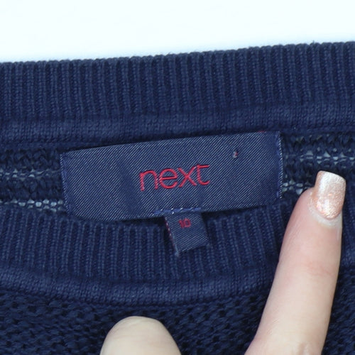 Next Women’s Blue Cold Shoulder Knit Jumper Size 10