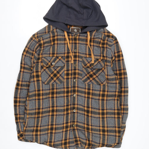 Legendary Outfitters Men's Multicoloured Check Hooded Flannel Jacket M