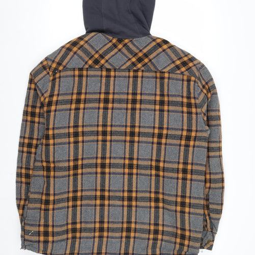 Legendary Outfitters Men's Multicoloured Check Hooded Flannel Jacket M
