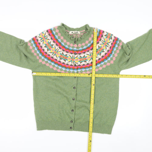 Boden Women’s Green Fair Isle Wool Blend Cardigan M