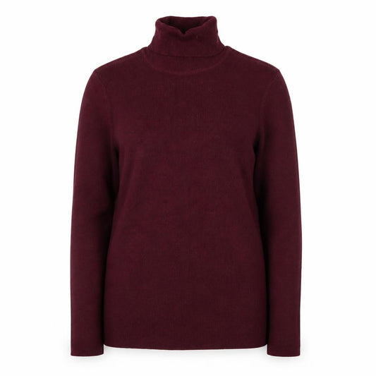 Front view of Chico's Women's Red Roll Neck Long Sleeve jumper, size S