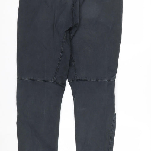 Pull&Bear Men's Black Jogger Trousers L Regular Fit Stretch