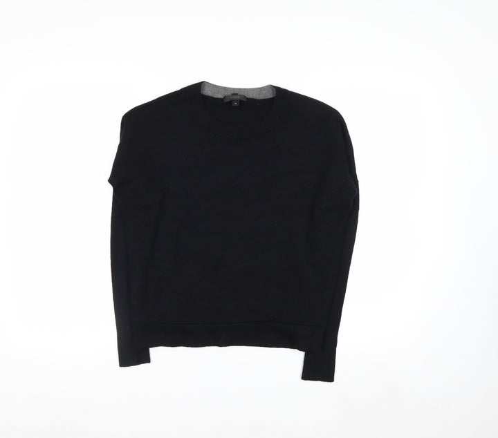 J.Crew Women's Black Wool Crew Neck Pullover Jumper XS