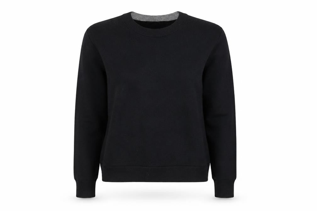 Front view of J.Crew Women's Black Wool Crew Neck jumper XS