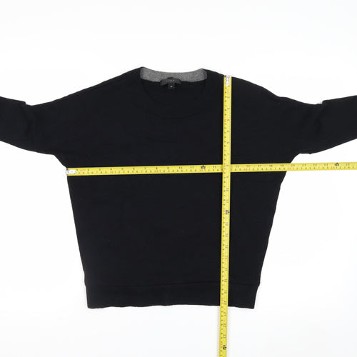 J.Crew Women's Black Wool Crew Neck Pullover Jumper XS